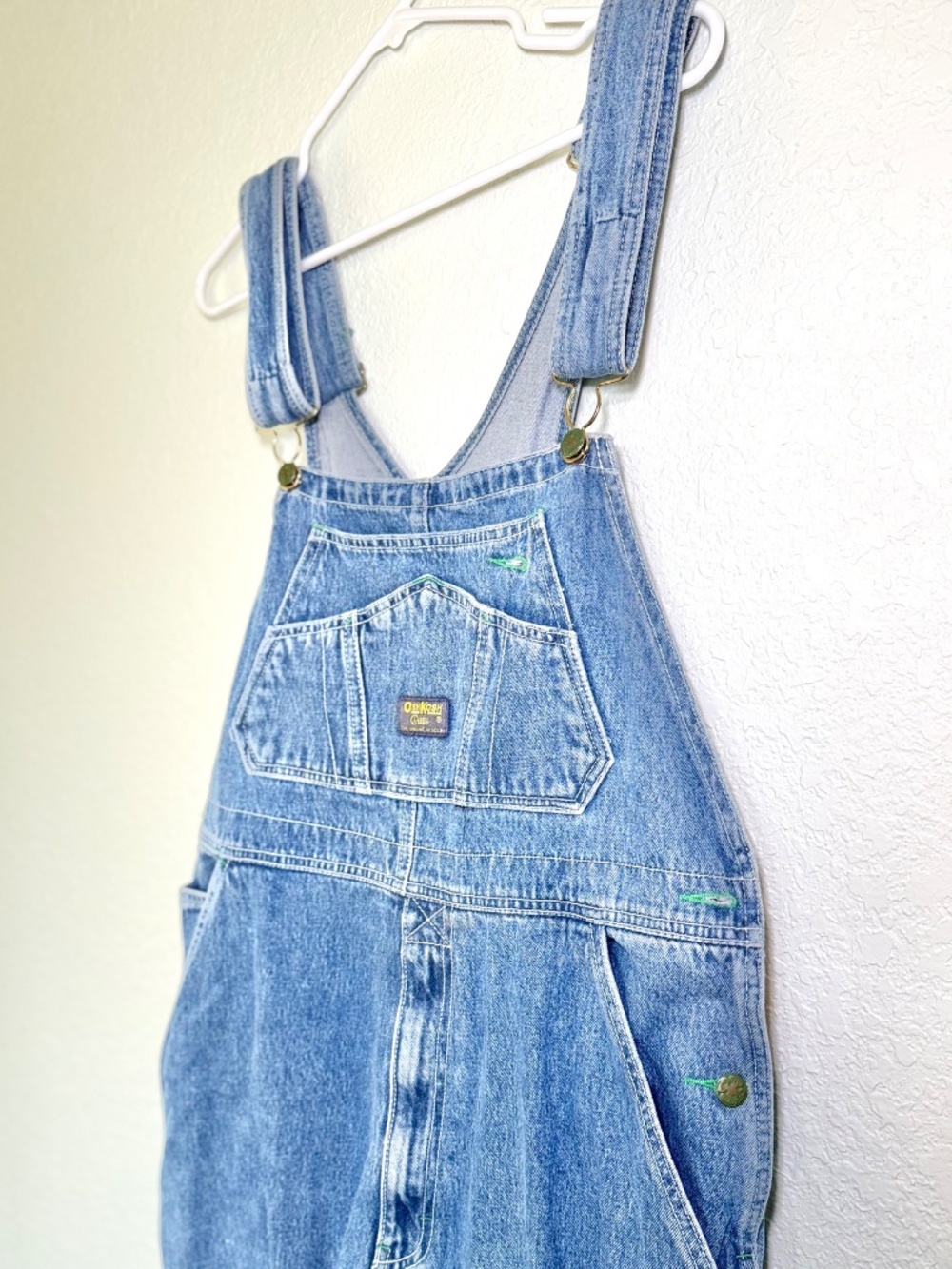 Vintage 90s OshKosh B’Gosh Denim Overalls Mens 40x30.5 Bib GorpCore Costume USA - Picture 2 of 12